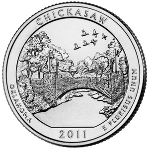 2011 Quarter - S - Chickasaw - Silver Proof reverse
